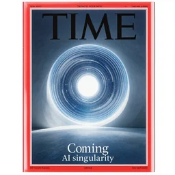TIME magazine cover, the coming AI singularity, by Tadao Ando