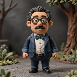 Danny DeVito as a claymation figure and a Tim Burton movie, extremely detailed, macro photo
