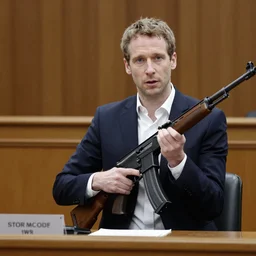 mark zuckermedvedev demonstrating ar 1 5 rifle on his trial testimony