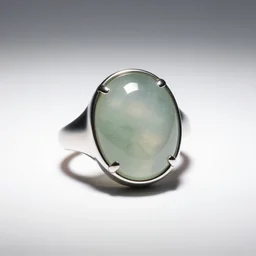 jade signet ring, professional product shot, isolated on a pure white background, centered, entire object in frame, sharp focus, soft studio lighting