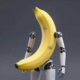 a cyborg banana