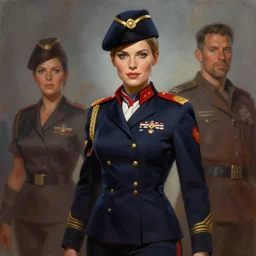 epic professional digital art of female irish supermodel starship military officer, painting, by neal adams and joelle julie, artstation, cgsociety, wlop, epic, much wow, much detail, gorgeous, detailed, masterpiece