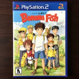 film still Poster of Banana Fish Gang by Dice Tsutsumi, Makoto Shinkai, Studio Ghibli, playstation 2 printed game poster cover, cover art, poster, poster!!!
