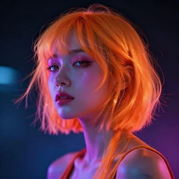 whoa, amber is the color of your energy,, cyberwave, neon, cinematic,