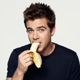 john mayer eating a banana creme brule ( dont ask )