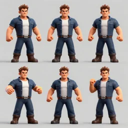 3 d model character sheet, multiple angles, gordon ramsay character design, fighting game, stylized 3 d graphics, ray tracing, ultra, 4 k image h - 7 4 0