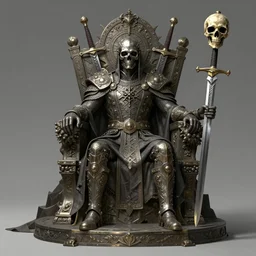 concept art, intricate illustration, photo - realistic, swords throne, skull scepter, style by wlop and artgerm, hyper detailed, artstation, cgsociety, 8 k
