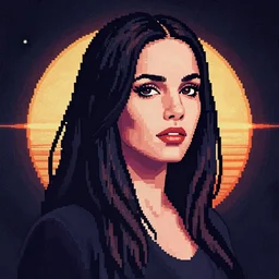 christina ricci under the dark sun, beautiful detailed pixelart by albertov, intricate details, beautiful, dithered gradients, volumetric lighting, cgsociety, artstation, smooth, sharp focus, 2 d illustration, amazing art by dan mumford