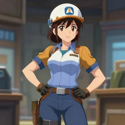 beautiful makoto shinkai anime style digital painting of engineer woman from team fortress 2 by valve, 4 k, 8 k, hd, high resolution, highly detailed, intricate detail, ultra realistic faces, digital art, trending on artstation, team fortress 2, your name, weathering with you