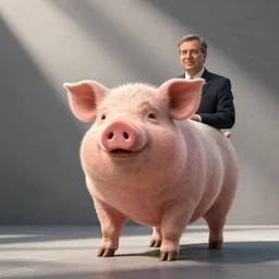 viktor orban as a pig in a studio ghibli movie, screenshot
