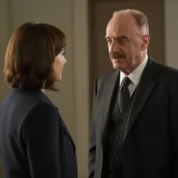 saul goodman meets a woman with short medium length hair