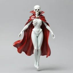 death sculptor, red paint on white porcelain, leather cloak, god like, levitating, style of kirsty mitchell, 8 k