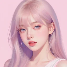 brilliant, elegant, pastel texture, matte painting hyperpop portrait trending on pixiv