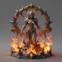 fantasycore, eldritch, psychic, elemental masterpiece 8k resolution Behance HD scrollwork magic fire zBrush Central contest winner, cel-shaded inscape by bruce pennington
