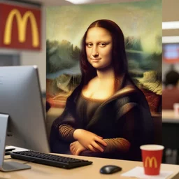 (((mona lisa))) working!!!! in!!!! mcdonald's!!!!!