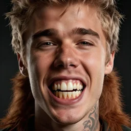 hyperrealistic dslr film still of justin beiber with exaggerated buck - tooth beaver teeth, stunning 8 k octane comprehensive 3 d render, inspired by istvan sandorfi & greg rutkowski & unreal engine, perfect symmetry, dim volumetric cinematic lighting, extremely hyper - detailed, incredibly real lifelike attributes & flesh texture, intricate, masterpiece, artstation