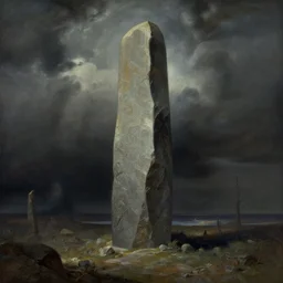 a monolith ,by roberto ferri, by austin osman spare, by wayne barlowe, detailed painting, mystical, occult