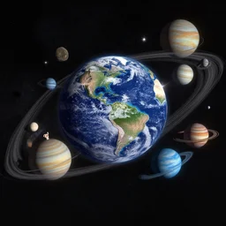 the solar system but all the planets are earth