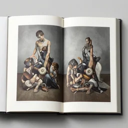 the open page of a book, 4 k, hyperrealism,