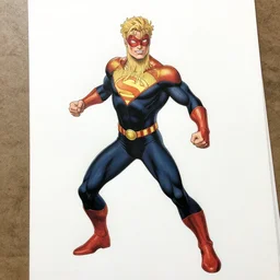 A spaghetti superhero, Marvel comic book drawing