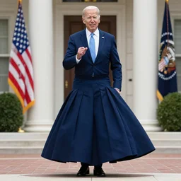 joe biden wearing a big skirt