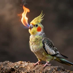 fire breathing cockatiel