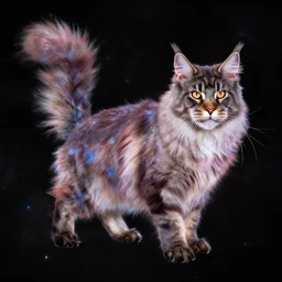 nebula shaped like maine coon cat, photographed by hubble telescope