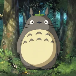 totoro film still zaha hadid forests scene with a full still life seinen manga commercial photo of real - life origami plant, perfect eyes, cinestill, 8 k