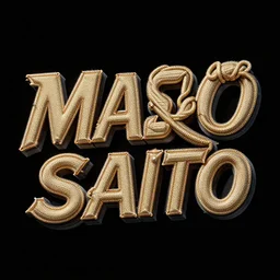 rope lettering logotype sign, black background, retro, synthwave, masato saito, high detail, 4 k