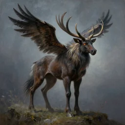 sleipnir. magical, mystical, heroic, graceful. atmospheric lighting. detailed painting by greg rutkowski.