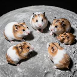 hamsters on the moon