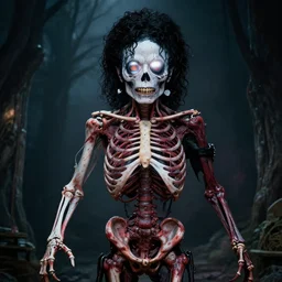 michael jackson in sleepy hollow, full body, big two toned eyes, teeth gritted, horror, intricate details, cinematic, epic, realistic, anatomy, tomer hanuka, uplight, artstation, photorealistic, scary