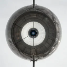 professional photograph from inside a spherical mirror, 4K