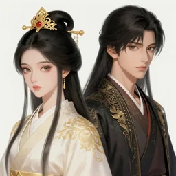portrait of 禁 しられた 2 人. fantasy, regal, by kim keever, victo ngai, stanley artgerm lau, greg rutkowski, thomas kindkade, alphonse mucha, loish, norman rockwell