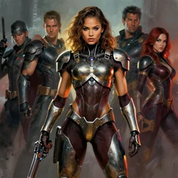 model female bodybuilder zendaya wearing metal gear armor holding gun dramatic lighting art by brandon anschutz by yoji shinkawa by richard schmid by greg rutkowski by sandra chevrier by jeremy lipking cinematic dramatic brush strokes background