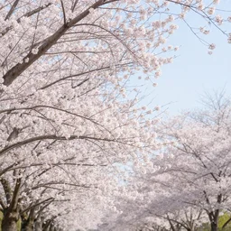 cherry blossoms catching the sun