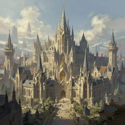 city of mages. fantasy, digital painting, hd, detailed.