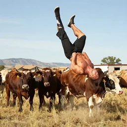 brock lesnar suplexes all the cows in rural new mexico
