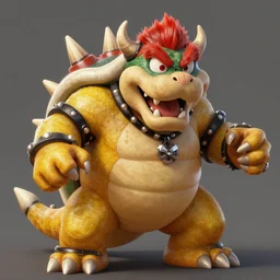 Portrait of Gérard Depardieu as Bowser, King Koopa, nintendo, fantasy, highly detailed, digital painting, artstation, concept art, sharp focus, illustration, art by Tony Sart and artgerm and randy vargas