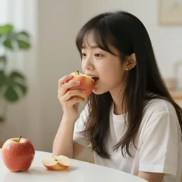 ai imagining eating an apple