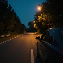 loneliness on a summer drive at night