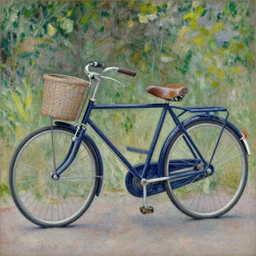 a painting of a bicycle by monet