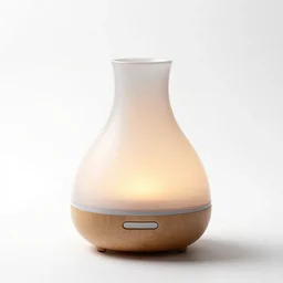 essential oil diffuser, professional product shot, isolated on a pure white background, centered, entire object in frame, sharp focus, soft studio lighting