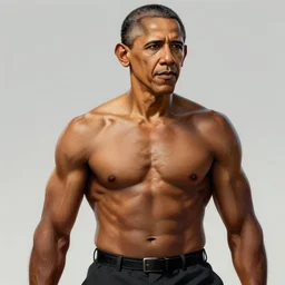Muscular Obama , digital art , hyperdetailed , artstation , cgsociety , matt painting , concept art