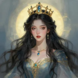 Portrait of the Queen of Dreams, High Fantasy, digital illustration