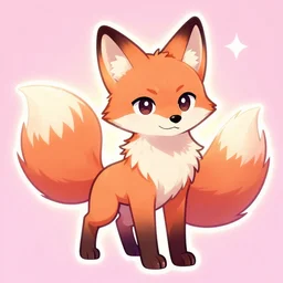 a cyberpunk anthropomorphic fox with a fluffy tail!!!, comic art, trending on furaffinity, cartoon, kawaii, backlighting, furry art, chibi, pastel