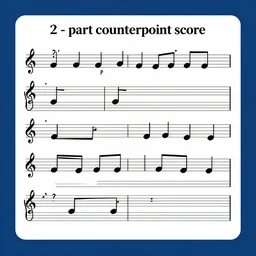 “ 2 - part counterpoint score ”