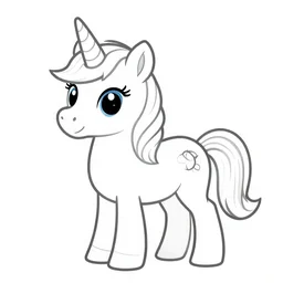 clean simple line art of a cute beautiful unicorn. no background. well composed, clean coloring book page. coloring book line art by artgerm and greg rutkowski and johanna basford