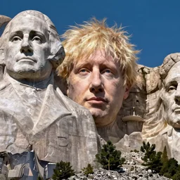 boris johnson's face on mount rushmore