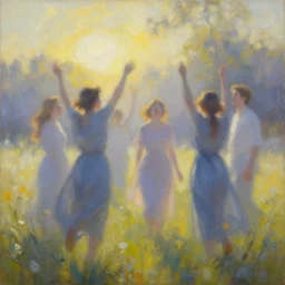 a painting of the joys of the morning, amazing